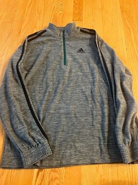 adidas Dark Gray Fleece-Lined sweatshirt